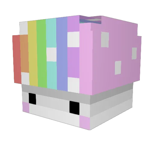 Sphly Minecraft avatar head, 3D render