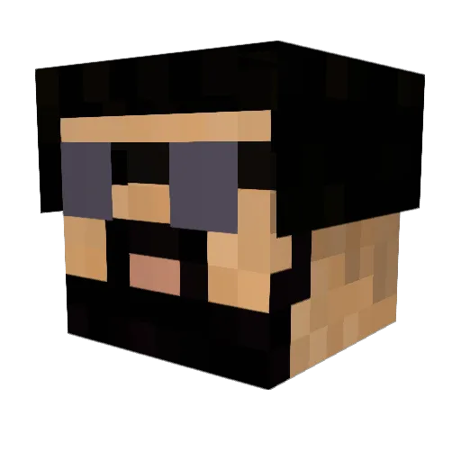 Sphonix Minecraft avatar head, 3D render