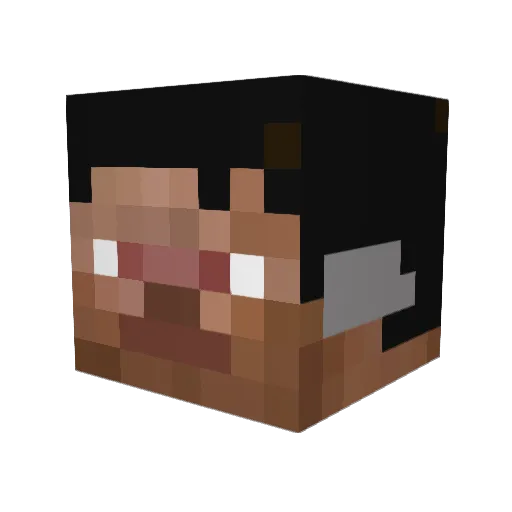 Spi21 Minecraft avatar head, 3D render