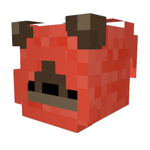 SpiceCube Minecraft avatar head, 3D render