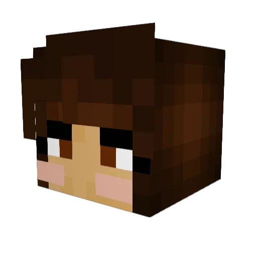 SpiceNice Minecraft avatar head, 3D render