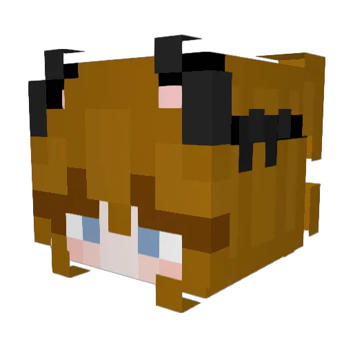 SpiceRaven Minecraft avatar head, 3D render