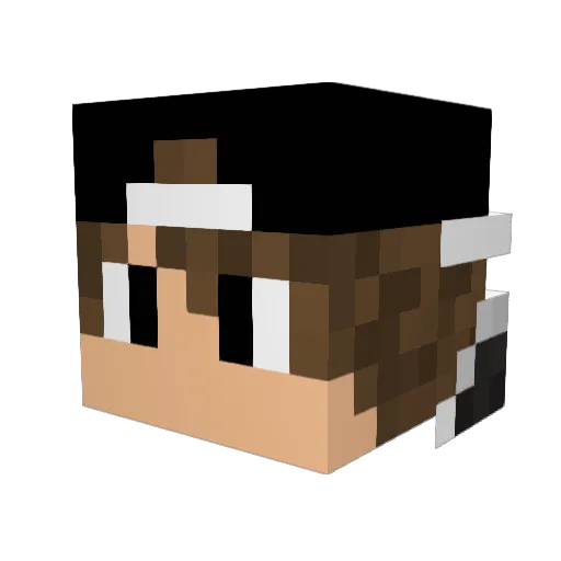 Spictress Minecraft avatar head, 3D render