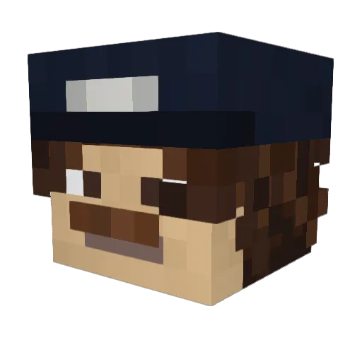 SpicyCarBattery Minecraft avatar head, 3D render