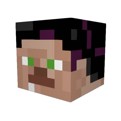 SpicyCrypto Minecraft avatar head, 3D render