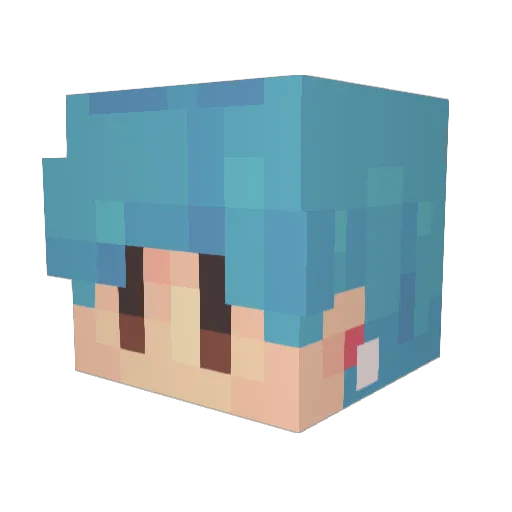 SpicyDumpling Minecraft avatar head, 3D render