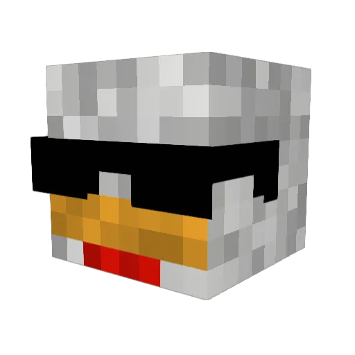 SpicyJake Minecraft avatar head, 3D render