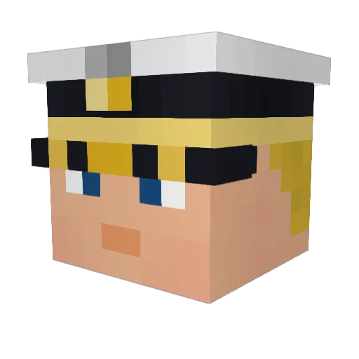 SpicyKing Minecraft avatar head, 3D render