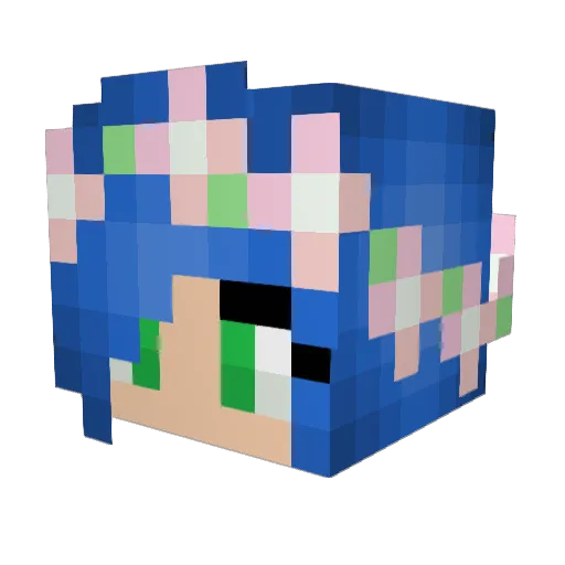SpicyMango1 Minecraft avatar head, 3D render