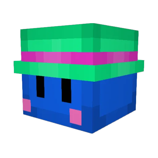 SpicyPeasant Minecraft avatar head, 3D render