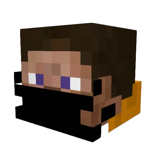 SpicyPotatoes02 Minecraft avatar head, 3D render
