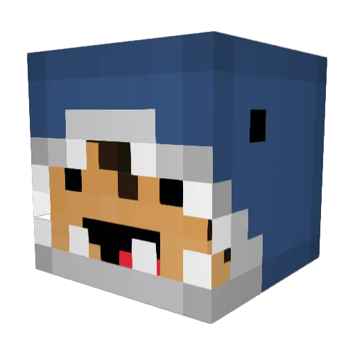 SpicySausageRoll Minecraft avatar head, 3D render