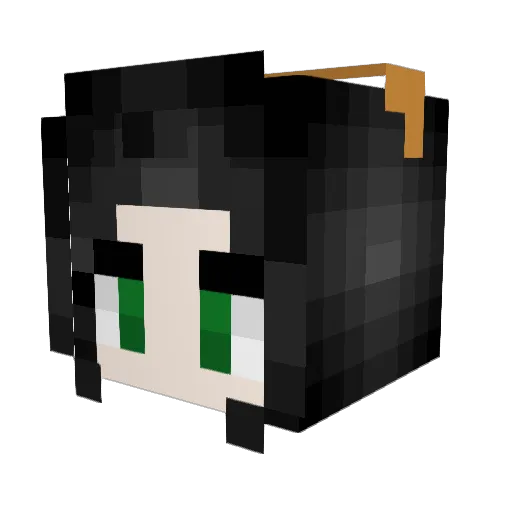 SpicySherie Minecraft avatar head, 3D render