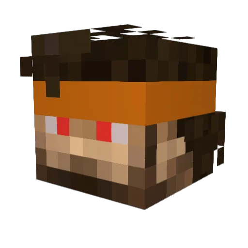 SpicySoybie Minecraft avatar head, 3D render