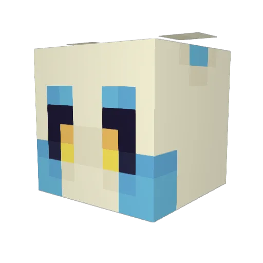 SpicyTators Minecraft avatar head, 3D render