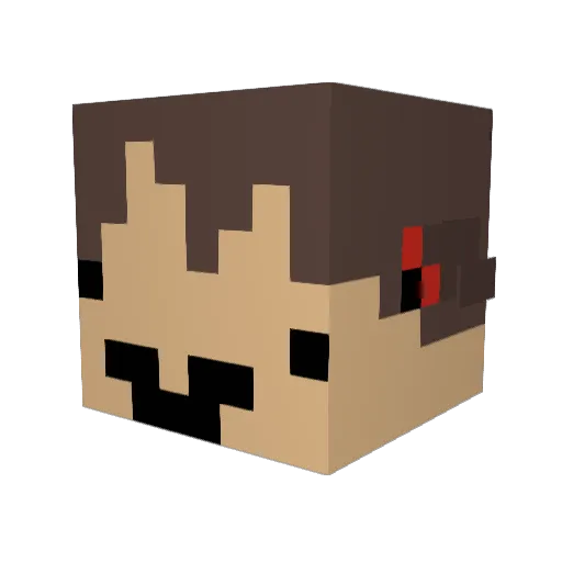 SpicyTheNoodle Minecraft avatar head, 3D render