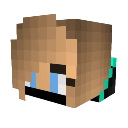 Spicypeppers_ Minecraft avatar head, 3D render