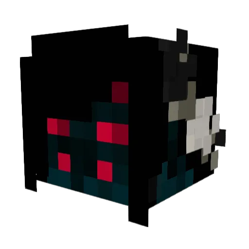 Spid8r Minecraft avatar head, 3D render