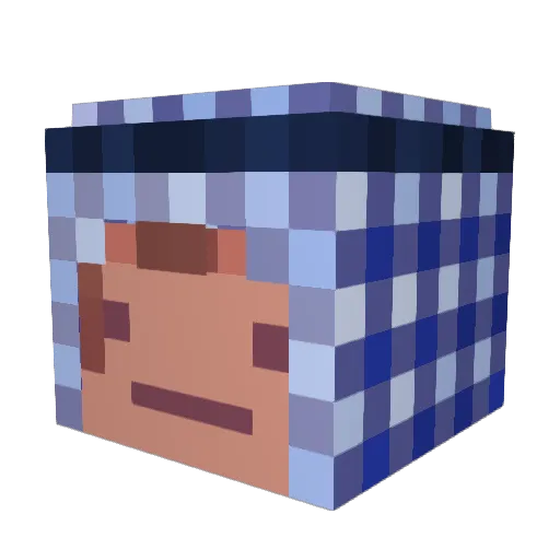 SpidaDuo Minecraft avatar head, 3D render