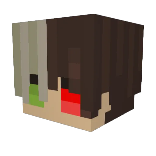 Spidas Minecraft avatar head, 3D render