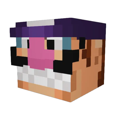 Spideey Minecraft avatar head, 3D render
