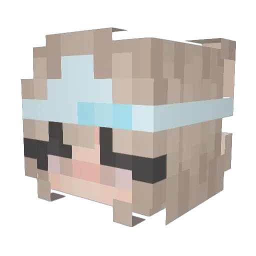 Spideeyy Minecraft avatar head, 3D render