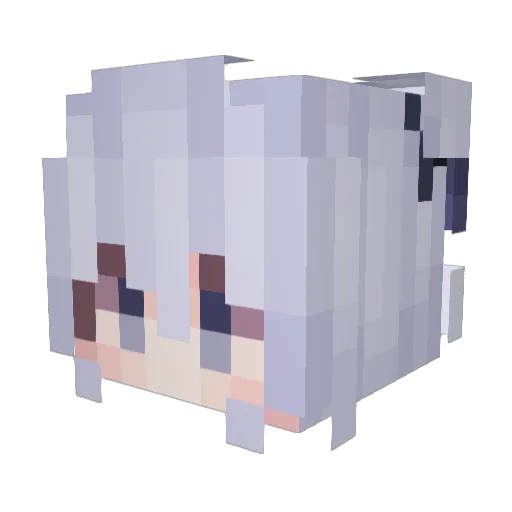 Spider Minecraft avatar head, 3D render
