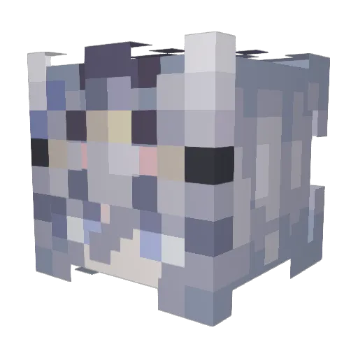 SpiderAlice Minecraft avatar head, 3D render