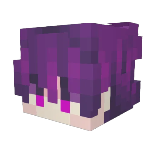 SpiderChickens Minecraft avatar head, 3D render