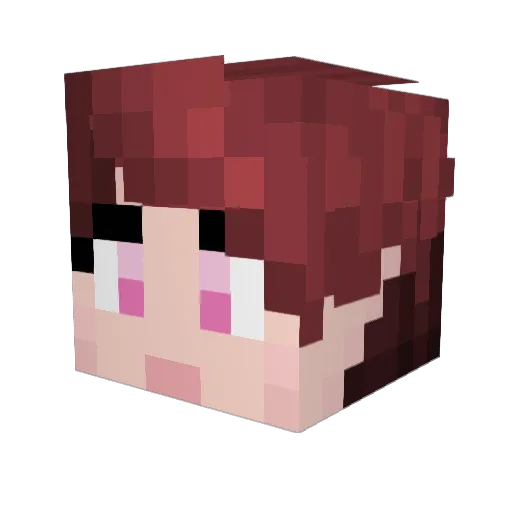 SpiderFemme Minecraft avatar head, 3D render