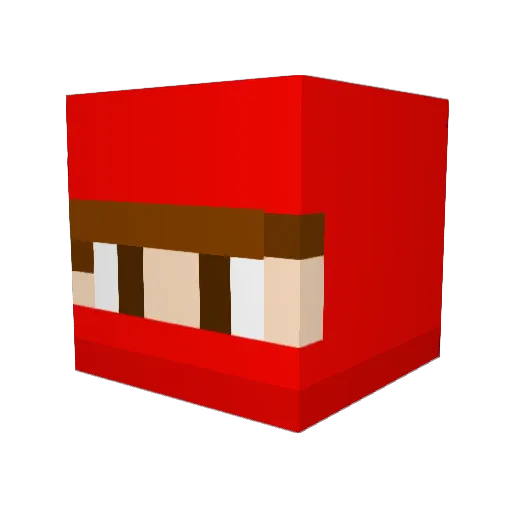SpiderGeo Minecraft avatar head, 3D render