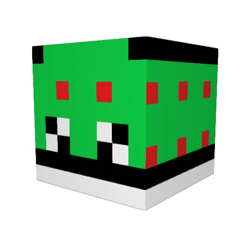 SpiderJack3000 Minecraft avatar head, 3D render