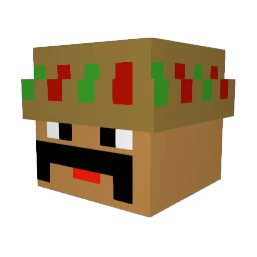 SpiderJuan Minecraft avatar head, 3D render