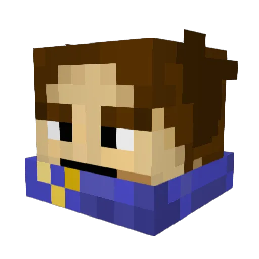 SpiderJura Minecraft avatar head, 3D render