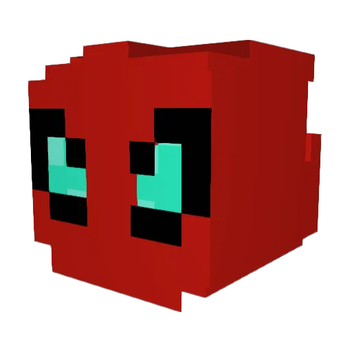 SpiderMale Minecraft avatar head, 3D render
