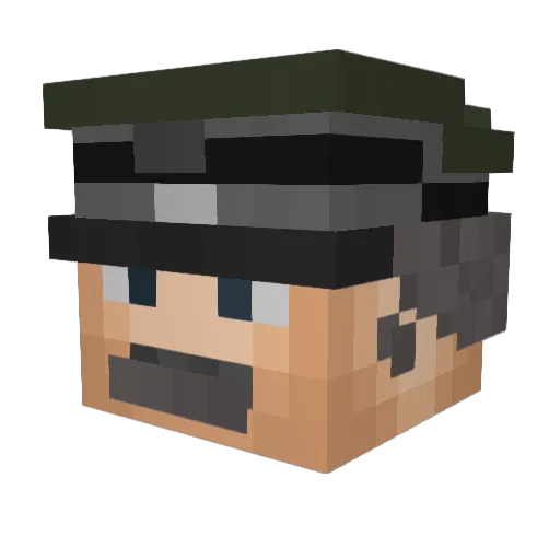 SpiderMeat Minecraft avatar head, 3D render