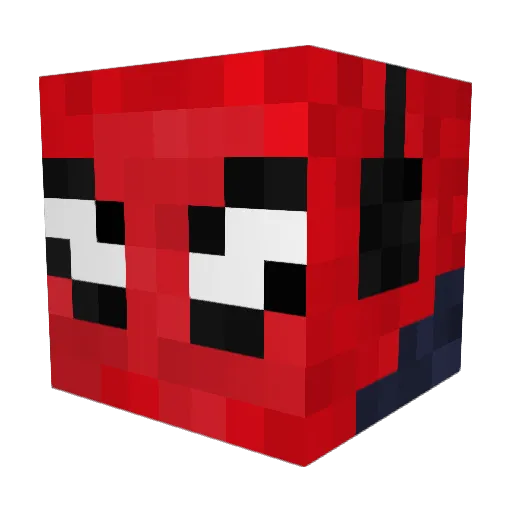 SpiderMeer Minecraft avatar head, 3D render