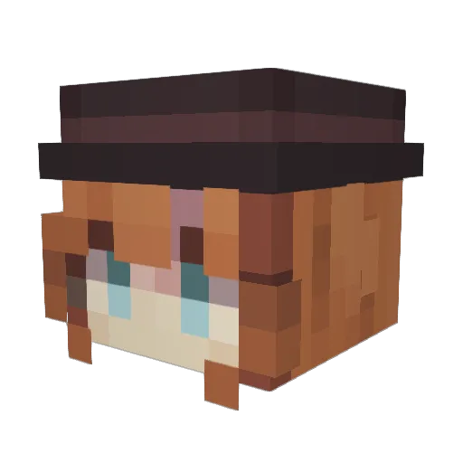 SpiderPork12345 Minecraft avatar head, 3D render