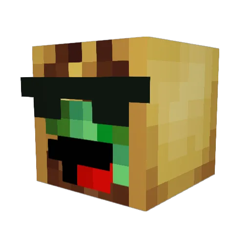SpiderSaksu Minecraft avatar head, 3D render
