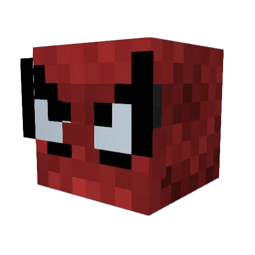 SpiderSanti Minecraft avatar head, 3D render