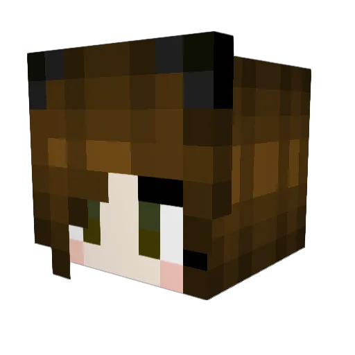 SpiderStaring Minecraft avatar head, 3D render