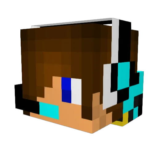 SpiderXXX Minecraft avatar head, 3D render
