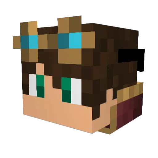 SpiderZach12 Minecraft avatar head, 3D render