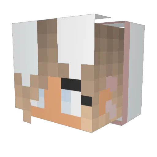 Spider_Girl_04 Minecraft avatar head, 3D render