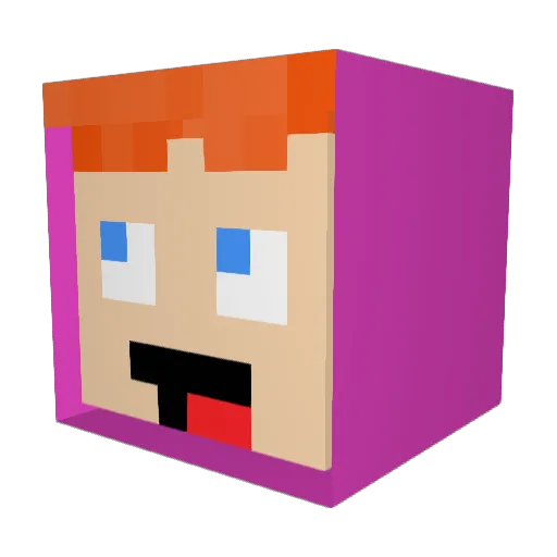 Spider_O Minecraft avatar head, 3D render