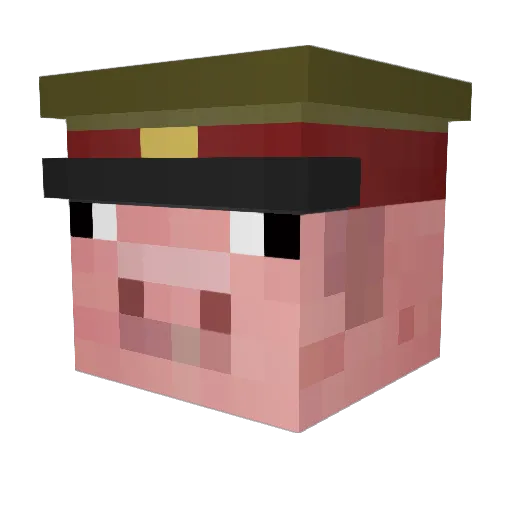 Spider_Pigi Minecraft avatar head, 3D render