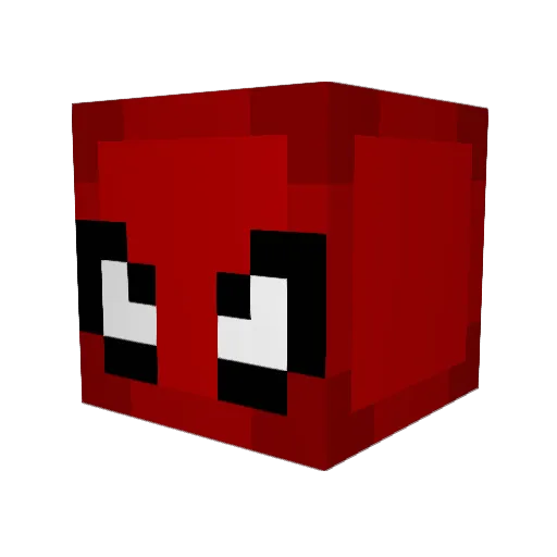 Spider__Man__ Minecraft avatar head, 3D render