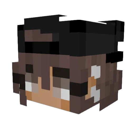 Spideresque Minecraft avatar head, 3D render