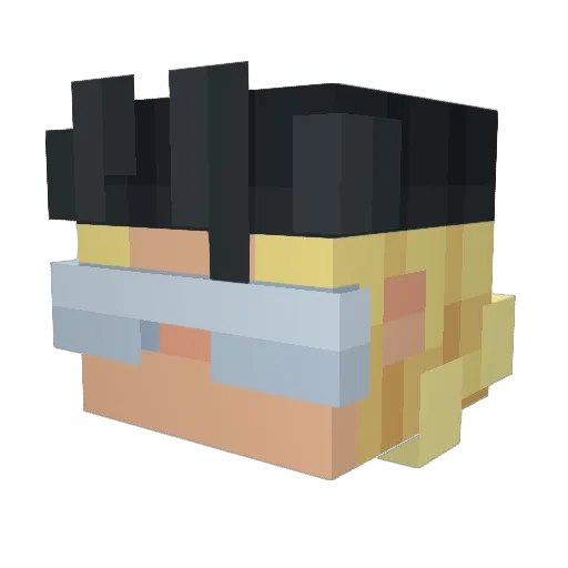 Spiderjenna Minecraft avatar head, 3D render