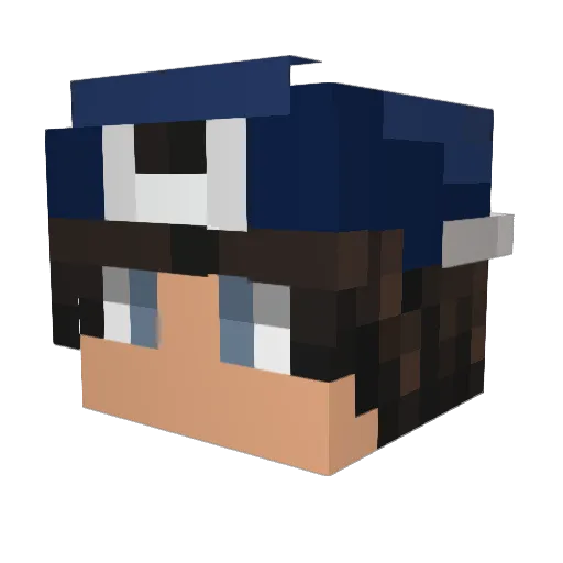 Spidi007 Minecraft avatar head, 3D render